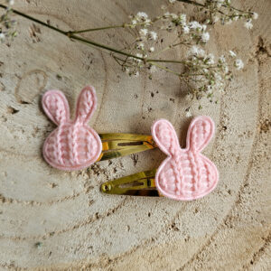 clips bunny roze (bloem, strik)