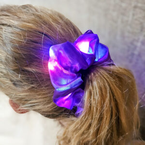 Scrunchie lichtjes paars