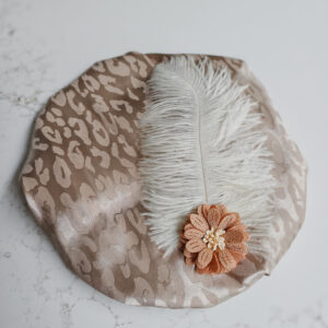 Pietenmuts Panter beige bloem