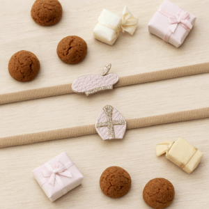 Setje sint oudroze haarbandjes